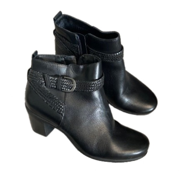 Abeo Shoes - Abeo Priscilla black heeled ankle bootie comfort shoe size 8N